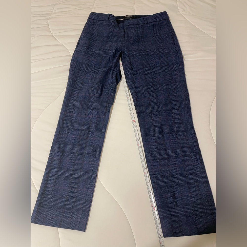 Banana Republic Ryan Pants Sz 6S | Blue Plaid | Lined